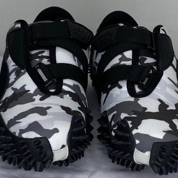 Puma Women’s Mostro White Camo Sneakers – Size 8.5 – Hook & Loop – Spikes – - Picture 3 of 5